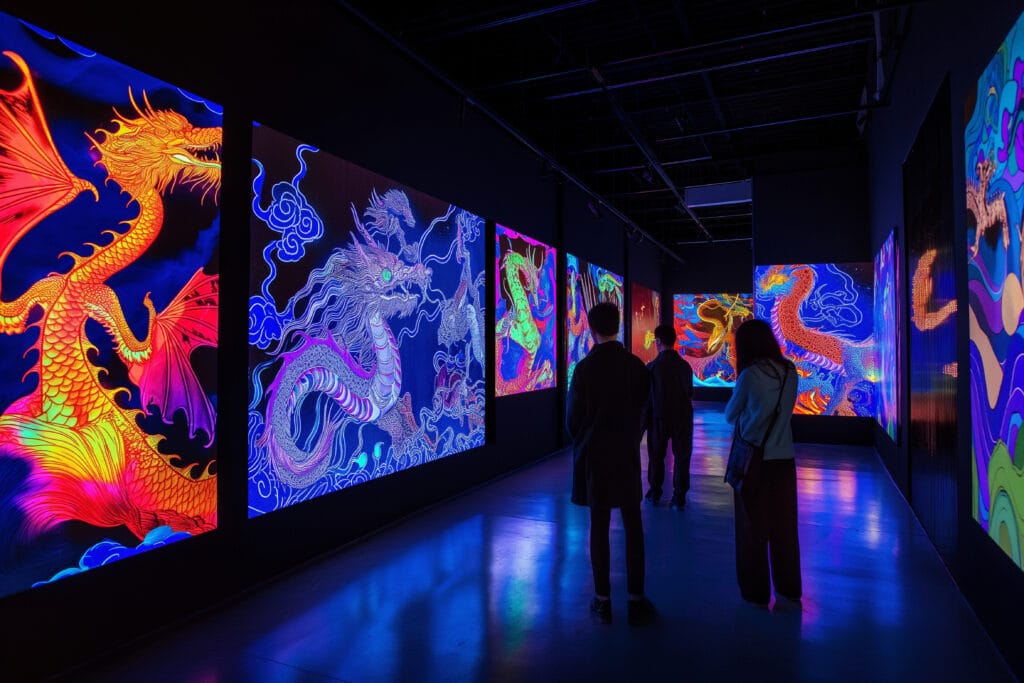 LED-Videowand mit wunderschönen Fotos