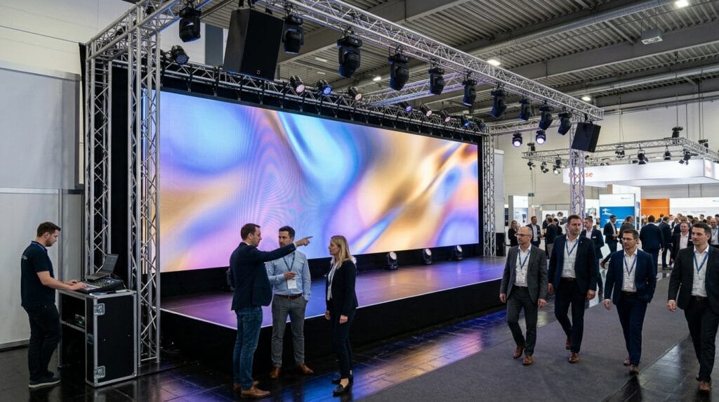 Moderne LED Leinwand auf einem Event für LED Leinwand mieten